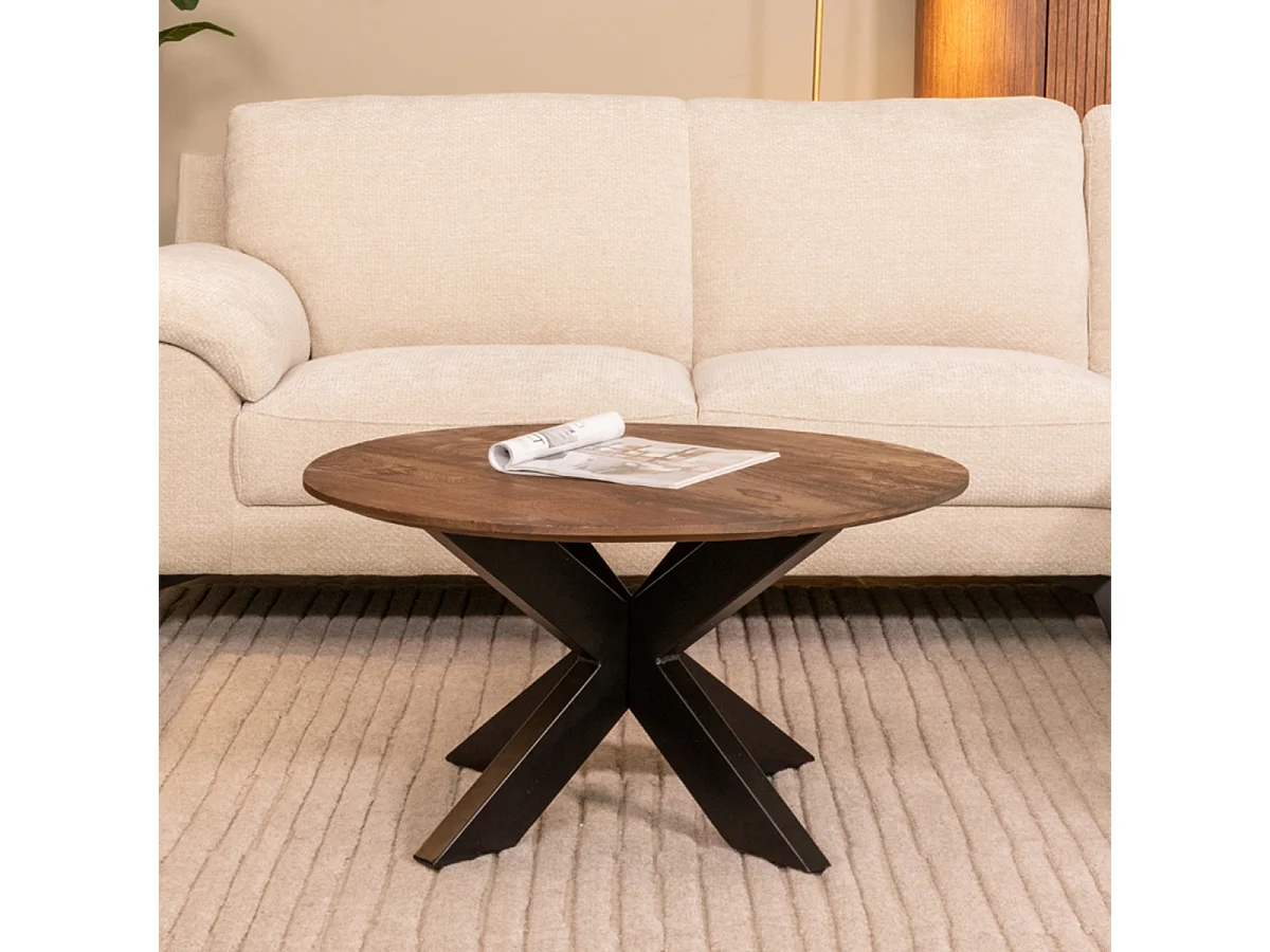 Salontafel Otis - Espresso - Mangohout - 80 cm