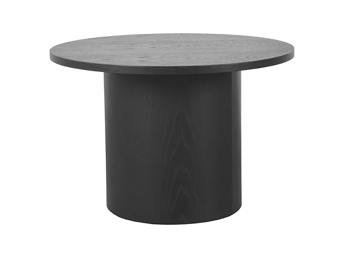Table basse Oliva - Noir - Chêne - 60 cm