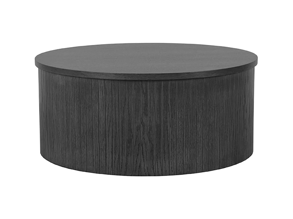 Table basse Oliva - Noir - Chêne - 70 cm