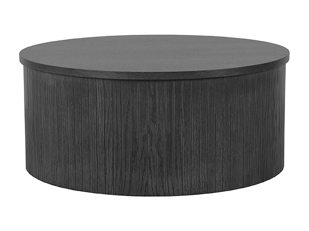 Table basse Oliva - Noir - Chêne - 70 cm