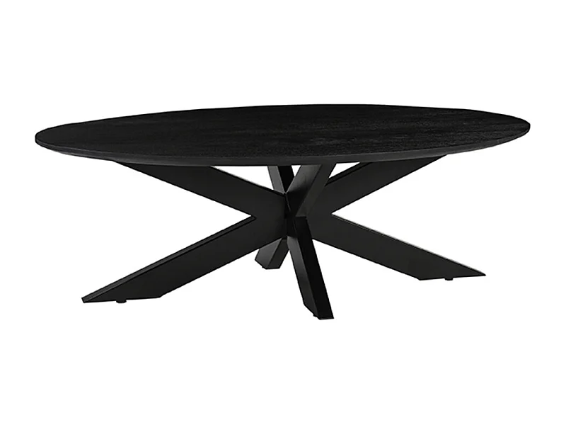 Table basse James - Noir - Bois de manguier - 130 cm