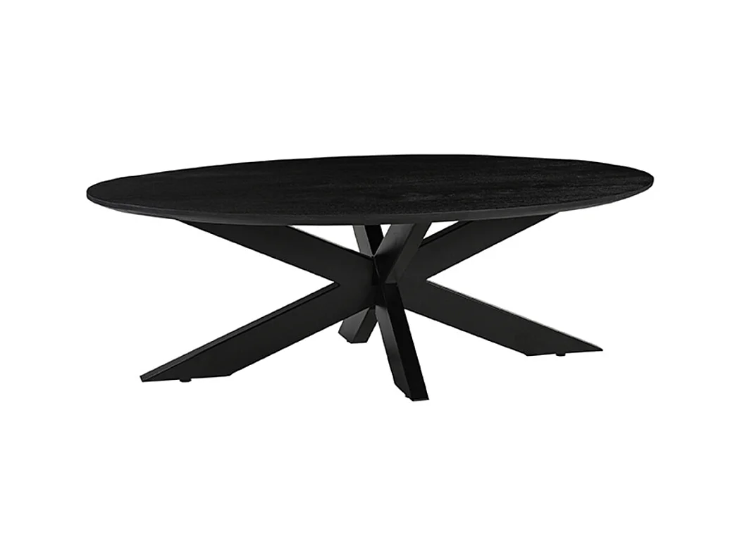 Table basse James - Noir - Bois de manguier - 130 cm