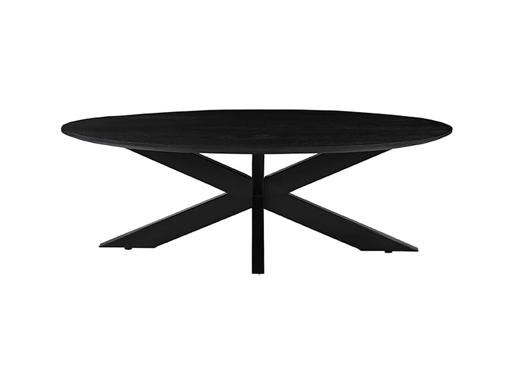 Table basse James - Noir - Bois de manguier - 130 cm