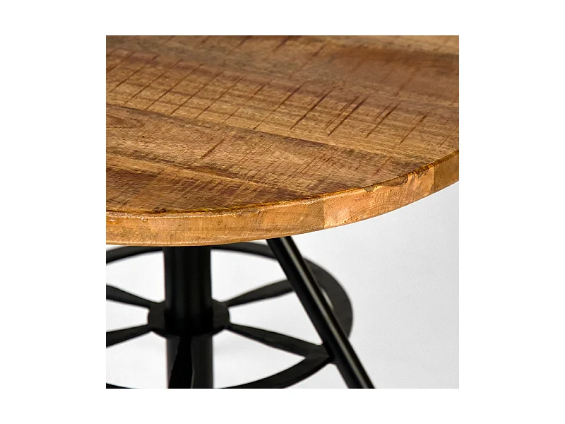 Table basse Massif - Brut - Bois de manguier - Ronde - 60 cm