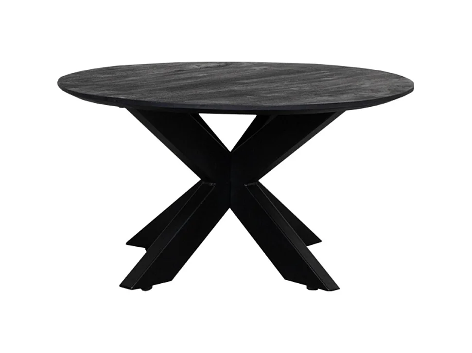 Table basse Otis - Noir - Bois de manguier - 80 cm
