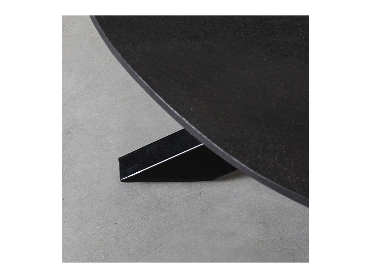 Table basse Otis - Noir - Bois de manguier - 80 cm