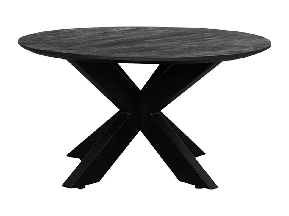 Table basse Otis - Noir - Bois de manguier - 80 cm