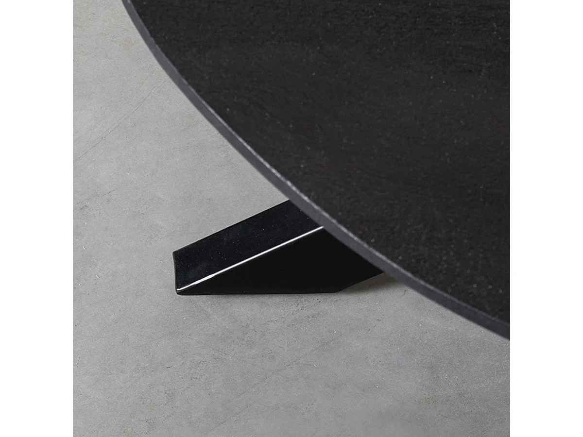 Table basse Otis - Noir - Bois de manguier - 80 cm