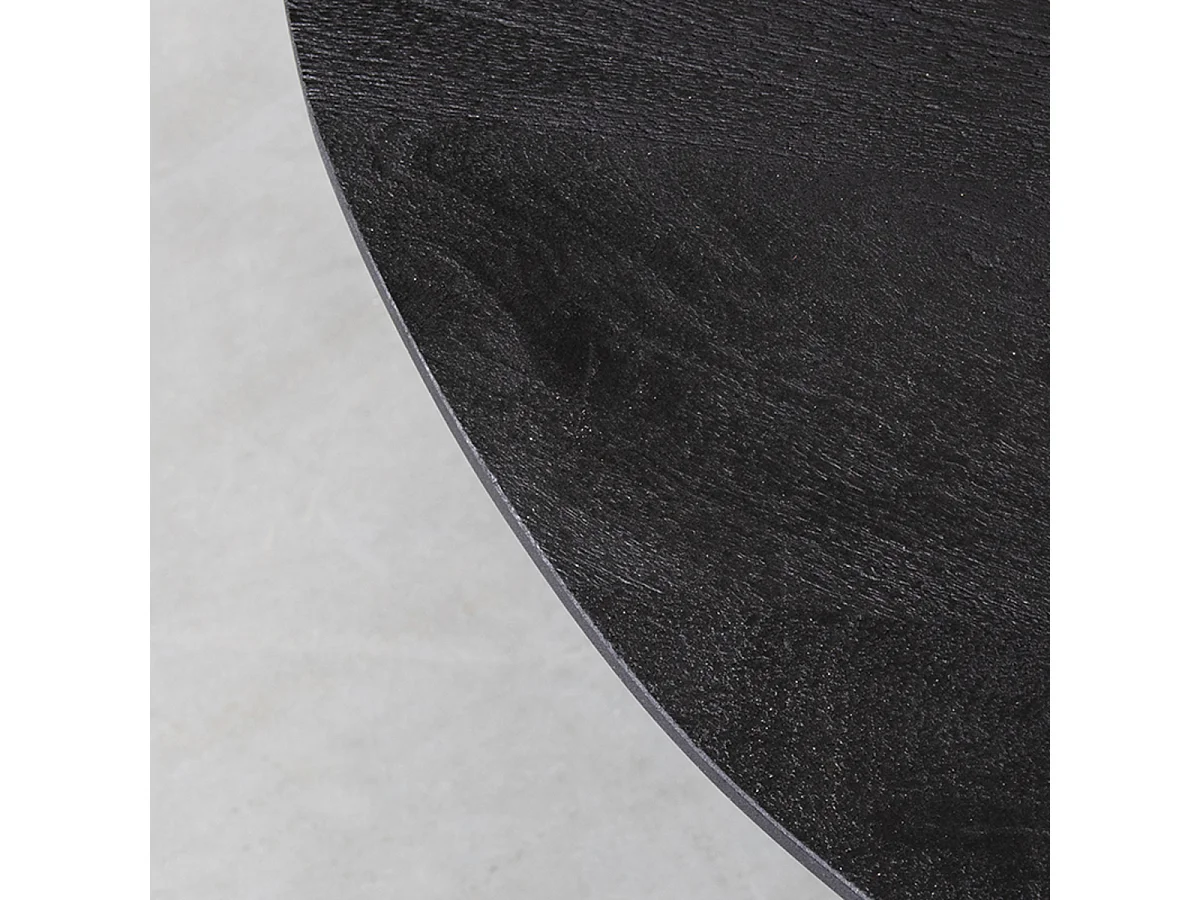 Table basse Otis - Noir - Bois de manguier - 80 cm