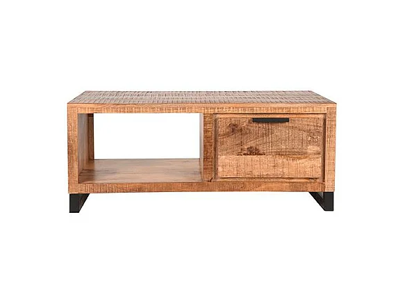 Table basse Glasgow - Brut - Bois de manguier - 110x60 cm