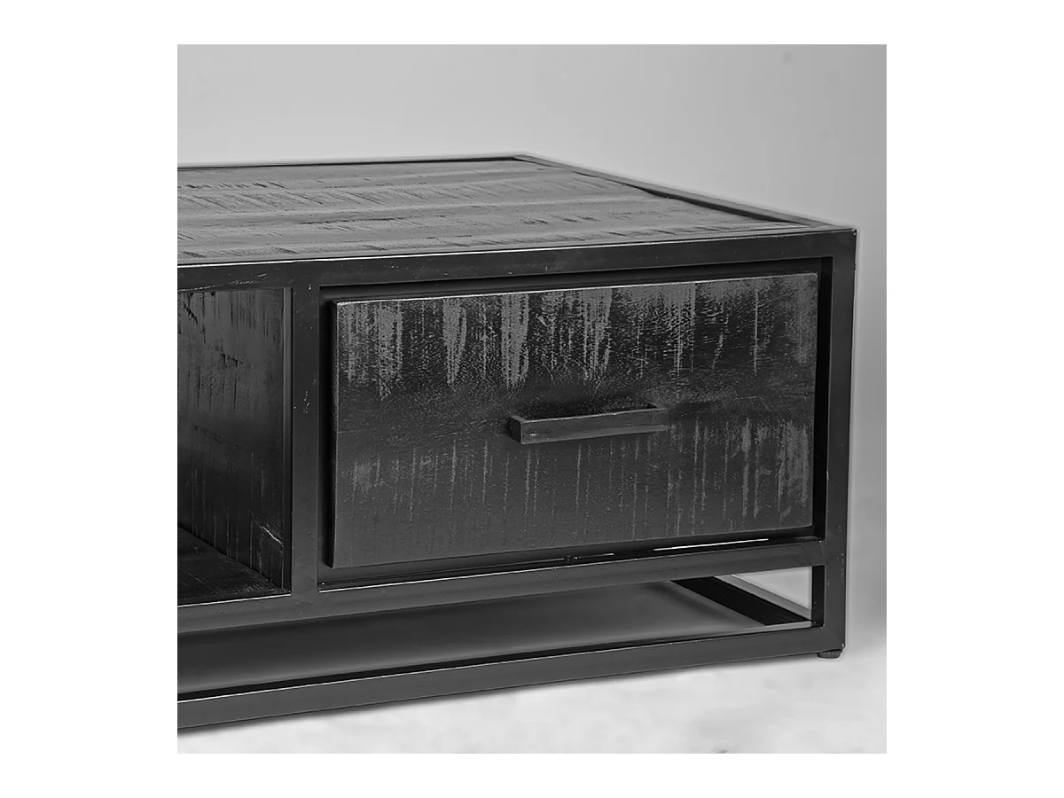 Couchtisch Chili - Schwarz - Mangoholz