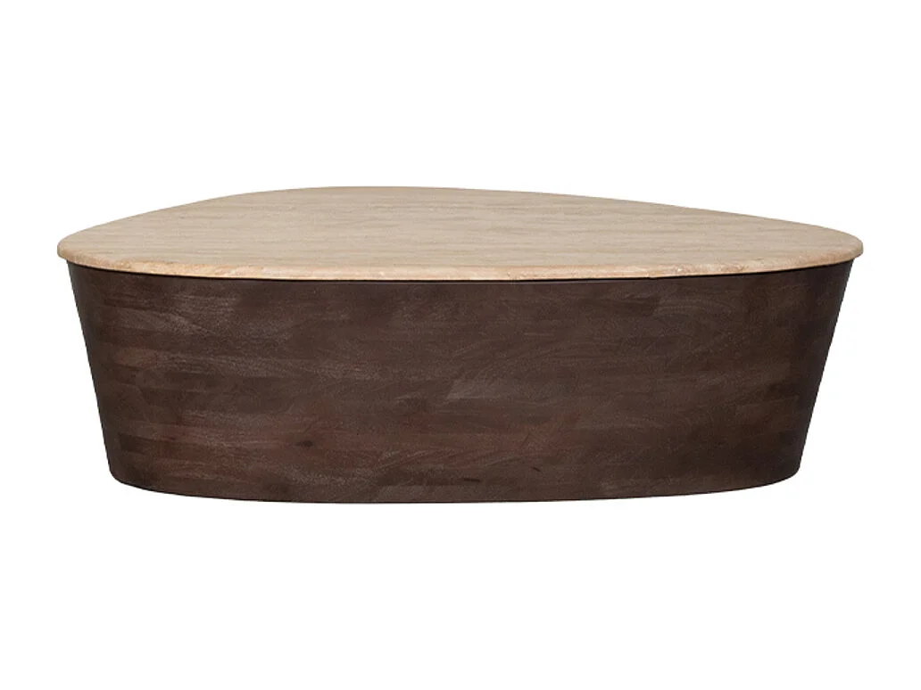 Couchtisch Ravi - Espresso - Travertin - 110 cm