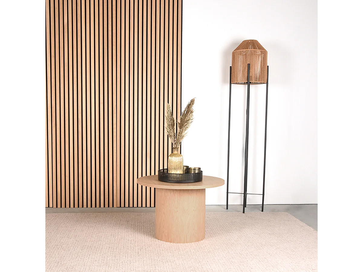 Table basse Oliva - Naturel - Chêne - 60 cm
