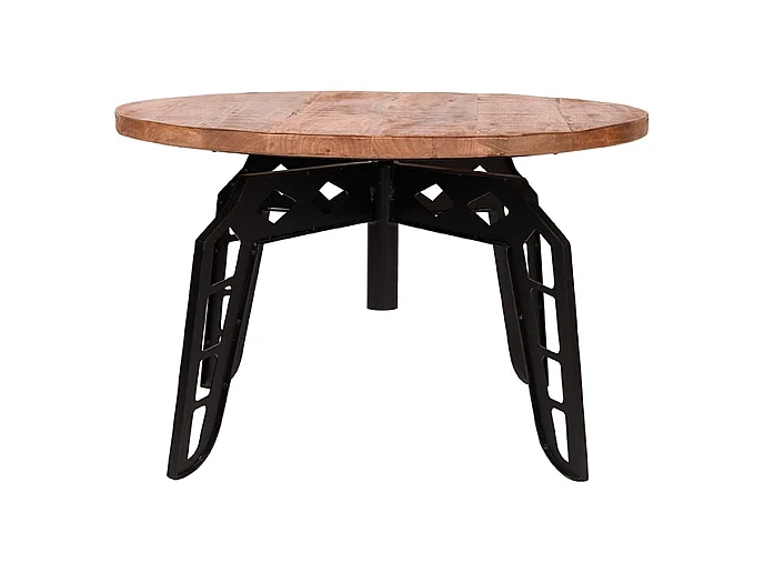 Table basse Pebble - Brut - Bois de manguier - Ronde - 80 cm