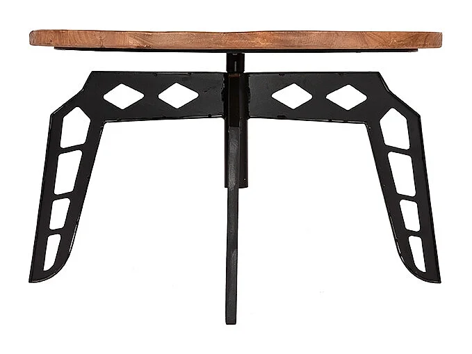 Salontafel Pebble - Rough - Mangohout - Rond - 80 cm