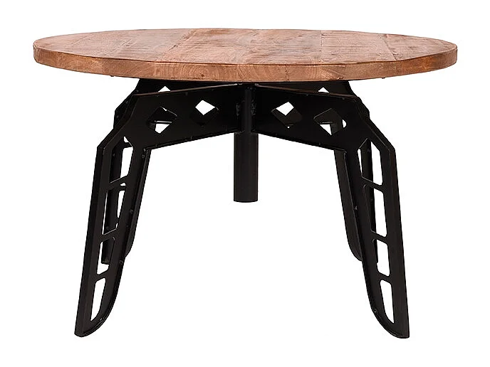 Salontafel Pebble - Rough - Mangohout - Rond - 80 cm