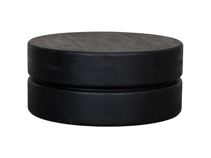 Milly Couchtisch - Schwarz - Mangoholz - 70 cm