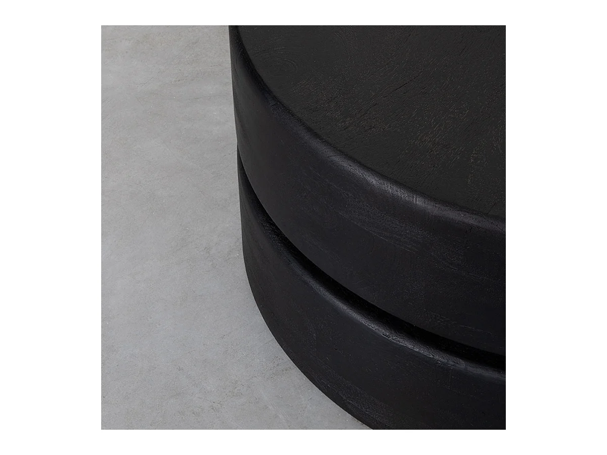 Milly Couchtisch - Schwarz - Mangoholz - 70 cm