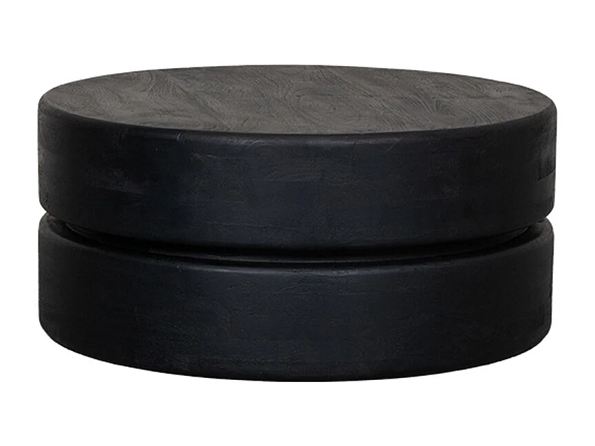 Milly Couchtisch - Schwarz - Mangoholz - 70 cm