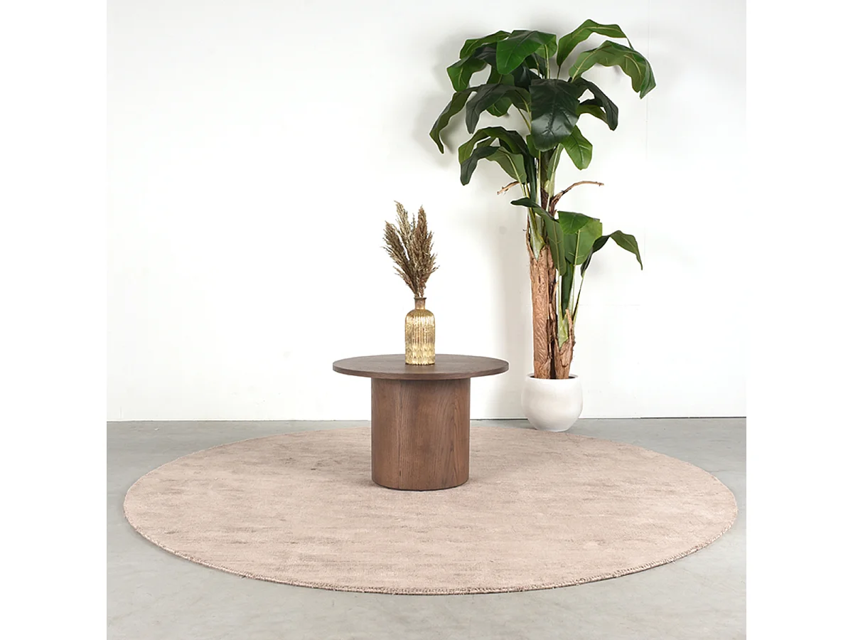 Table basse Oliva - Noyer - Chêne - 60 cm