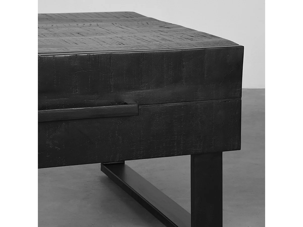 Table basse Santos - Noire - Bois de manguier