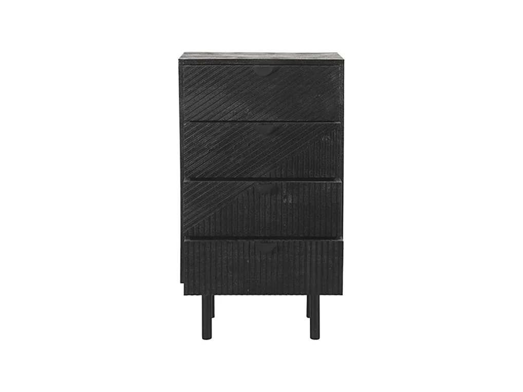 Commode Cotia - Noire - Bois de manguier - Largeur 50 cm