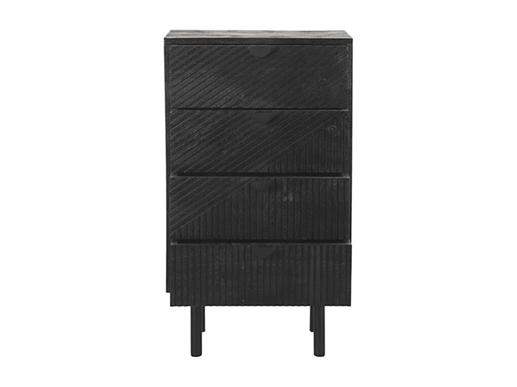 Commode Cotia - Noire - Bois de manguier - Largeur 50 cm