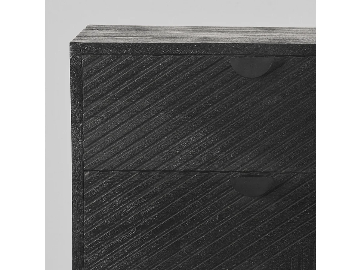 Commode Cotia - Noire - Bois de manguier - Largeur 50 cm