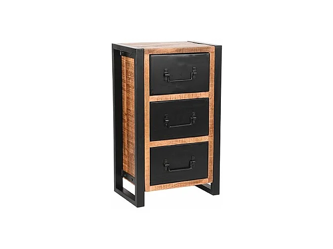 - Commode Bruxelles - Brut - Bois de manguier - 45x30x75 cm