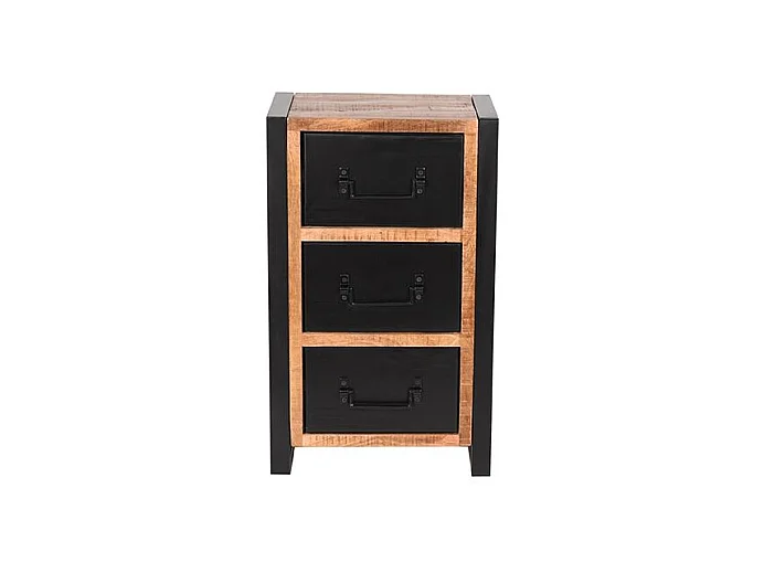 - Commode Bruxelles - Brut - Bois de manguier - 45x30x75 cm