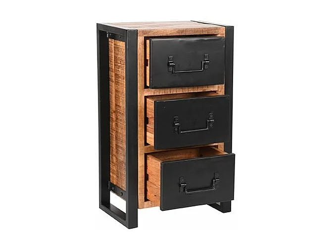 - Commode Bruxelles - Brut - Bois de manguier - 45x30x75 cm