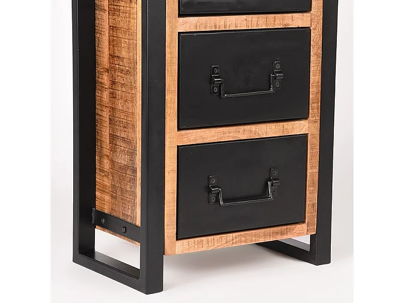 - Commode Bruxelles - Brut - Bois de manguier - 45x30x75 cm