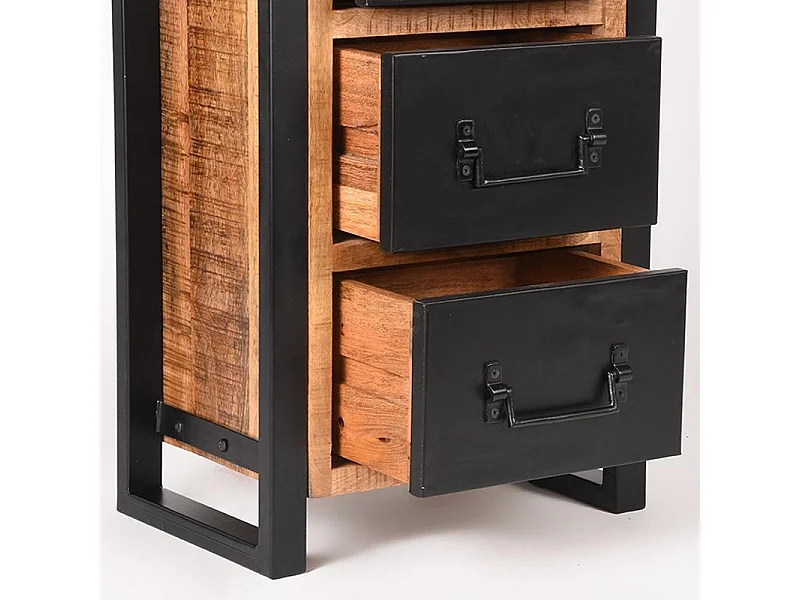 - Commode Bruxelles - Brut - Bois de manguier - 45x30x75 cm