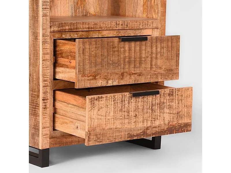 Bibliothèque Glasgow - Brut - Bois de manguier