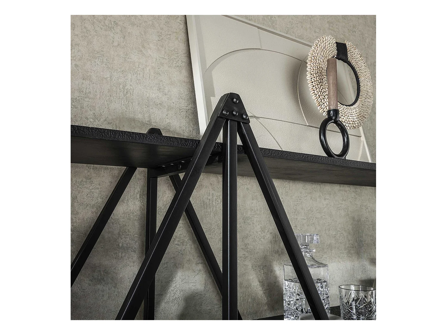 Étagère murale 220 cm XL 5 niveaux Piega - Gris