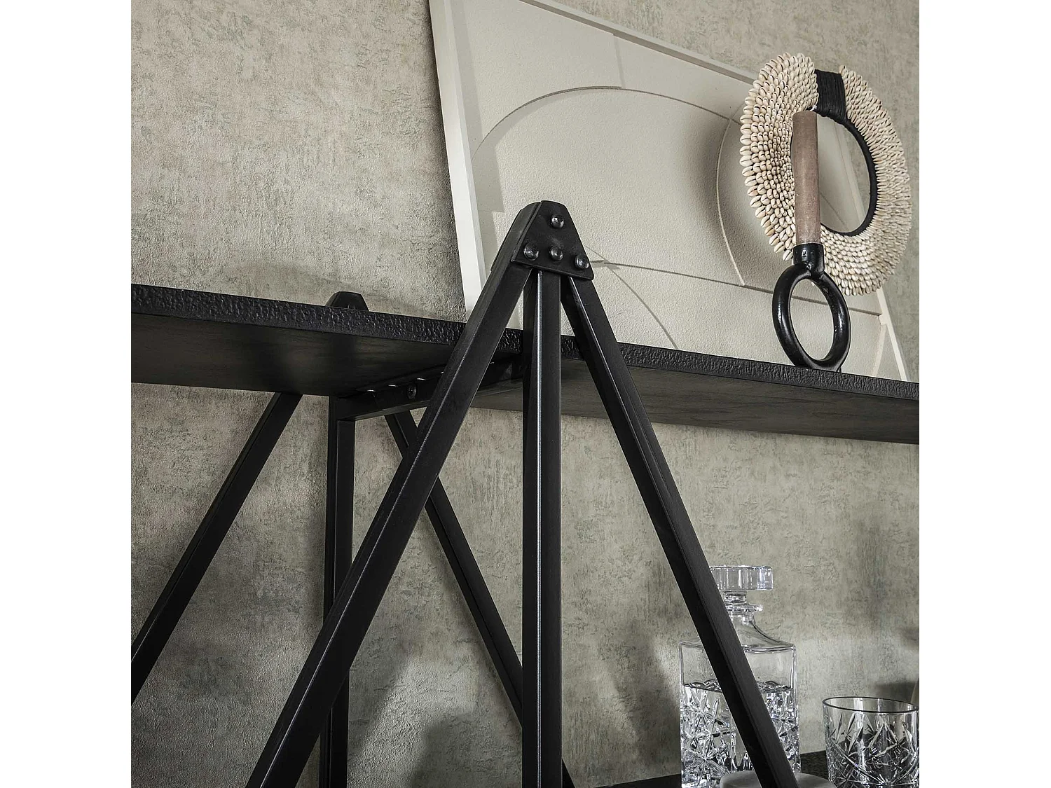 Étagère murale 220 cm XL 5 niveaux Piega - Gris