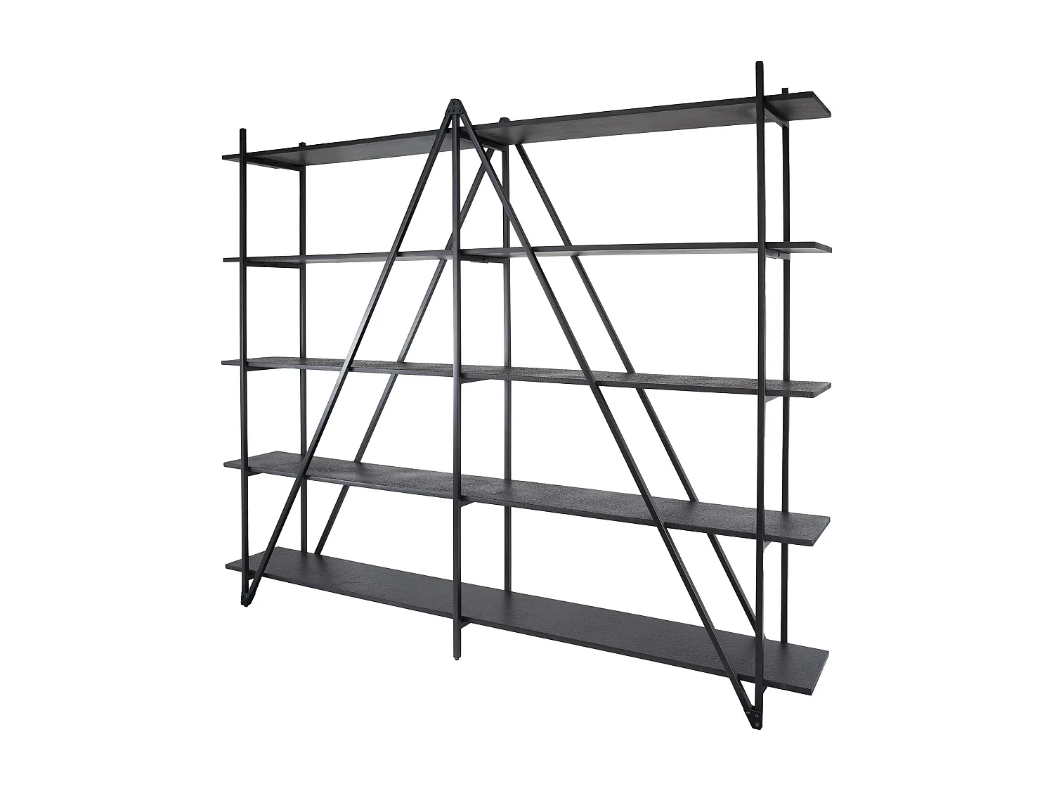 Étagère murale 220 cm XL 5 niveaux Piega - Gris