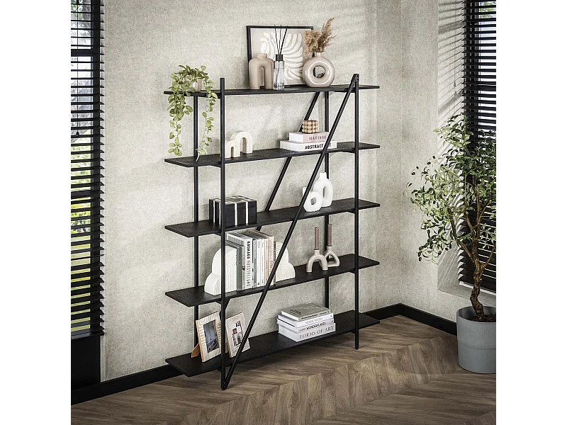 Étagère murale 140 cm 5 niveaux Piega - Gris