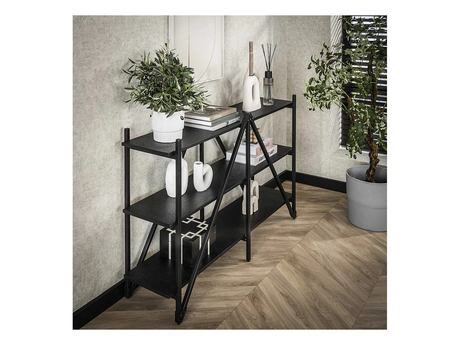 Étagère murale 130 cm 3 niveaux Piega - Gris