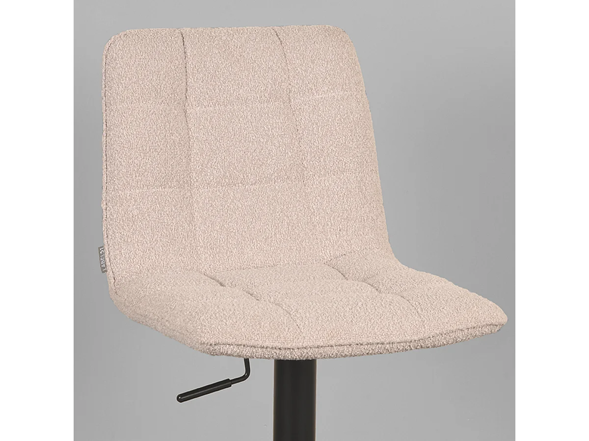 Tabouret de bar Juul - Naturel - Boucle - lot de 2