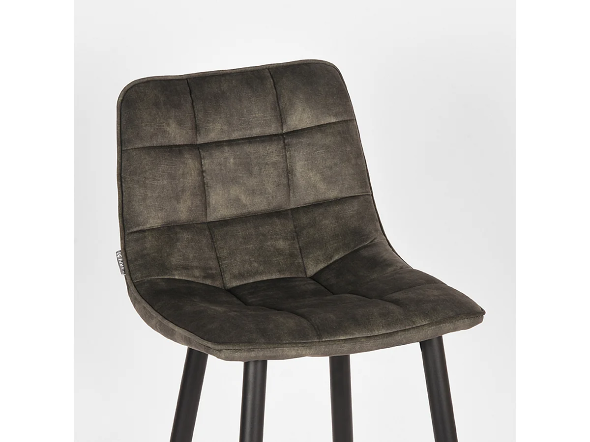 Tabouret de bar Jelt - Hunter - Velours - lot de 2