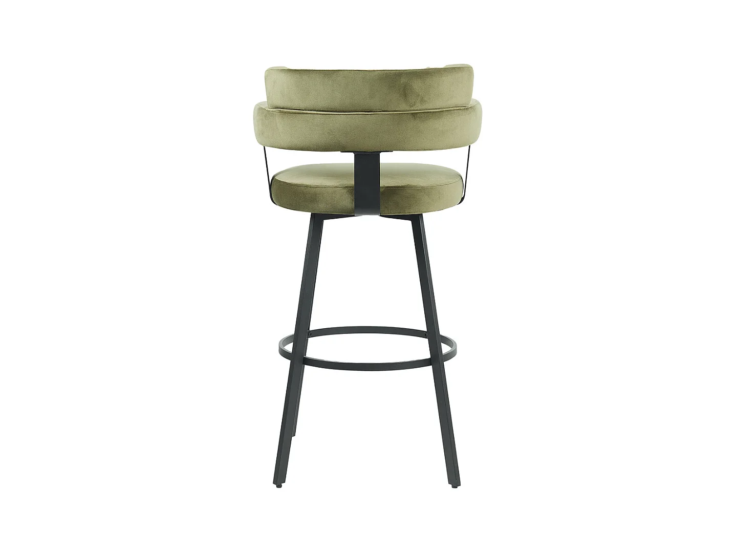 Tabouret de bar Bardio - Hunter - Velours - Hauteur d'assise 75 - lot de 2