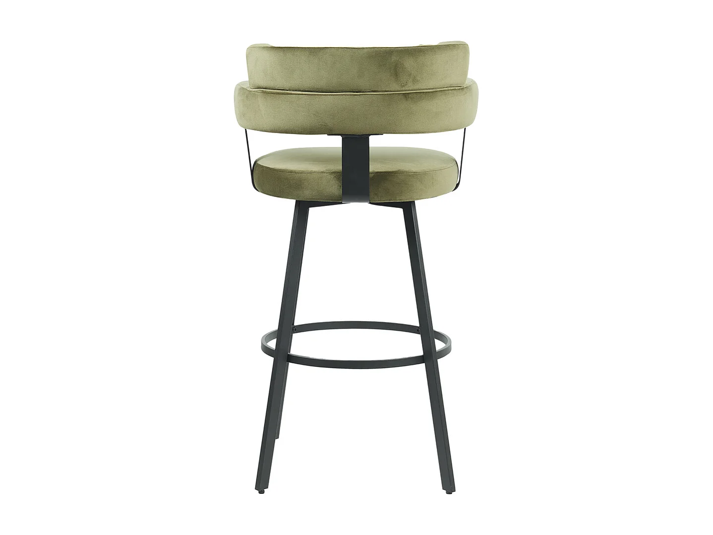 Tabouret de bar Bardio - Hunter - Velours - Hauteur d'assise 75 - lot de 2