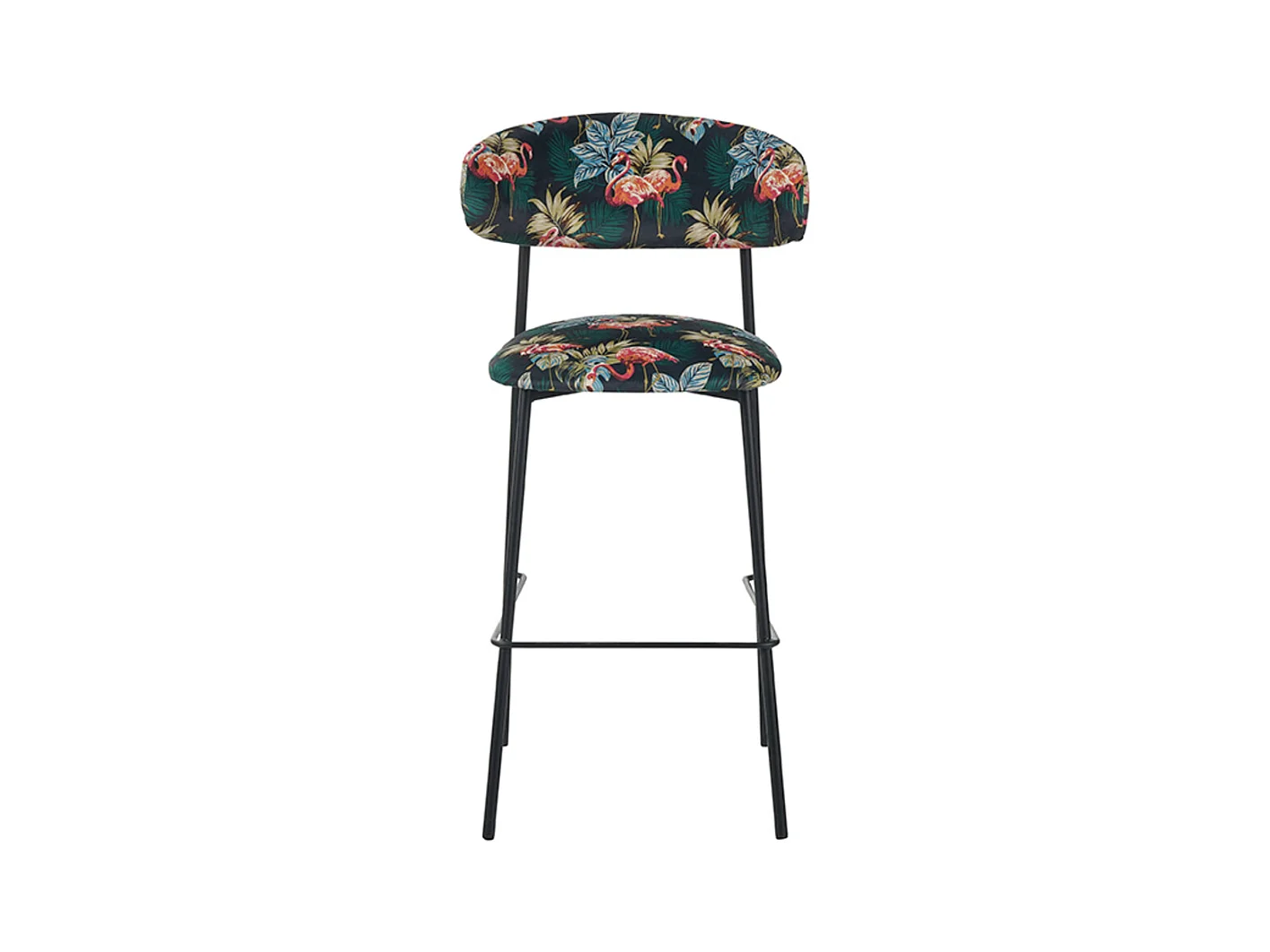 Tabouret de bar Ferry - Multicolore - Velours - lot de 2