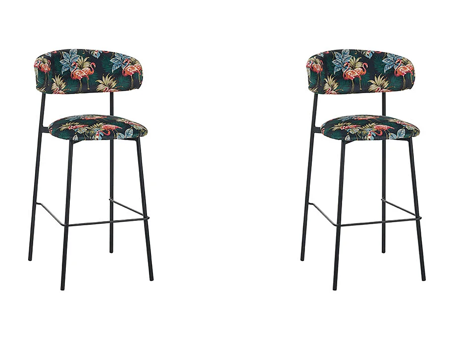 Barkruk Ferry - Multicolor - Fluweel - set van 2