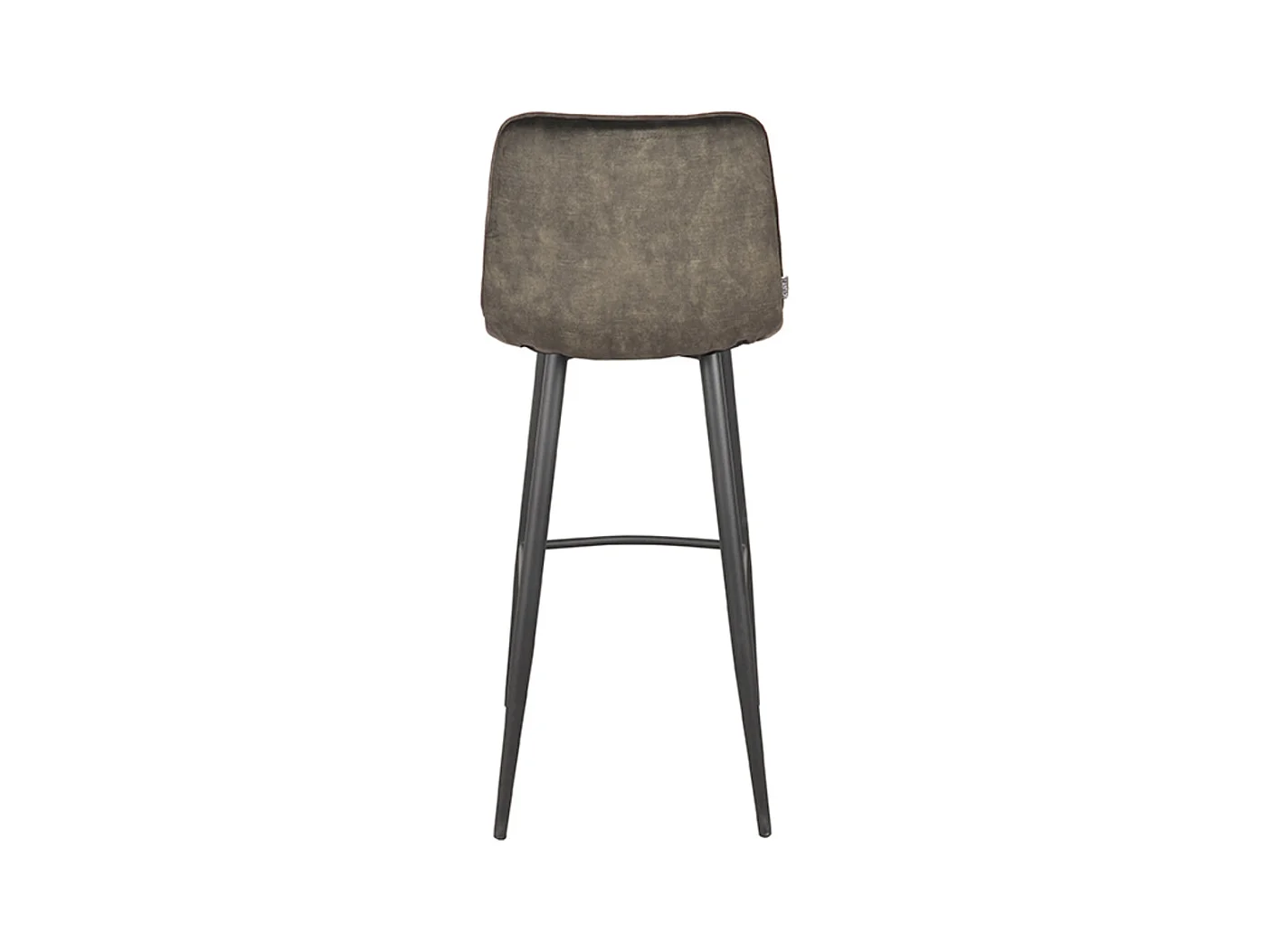Tabouret de bar Jelt - Hunter - Velours - 48x45x107 cm - lot de 2