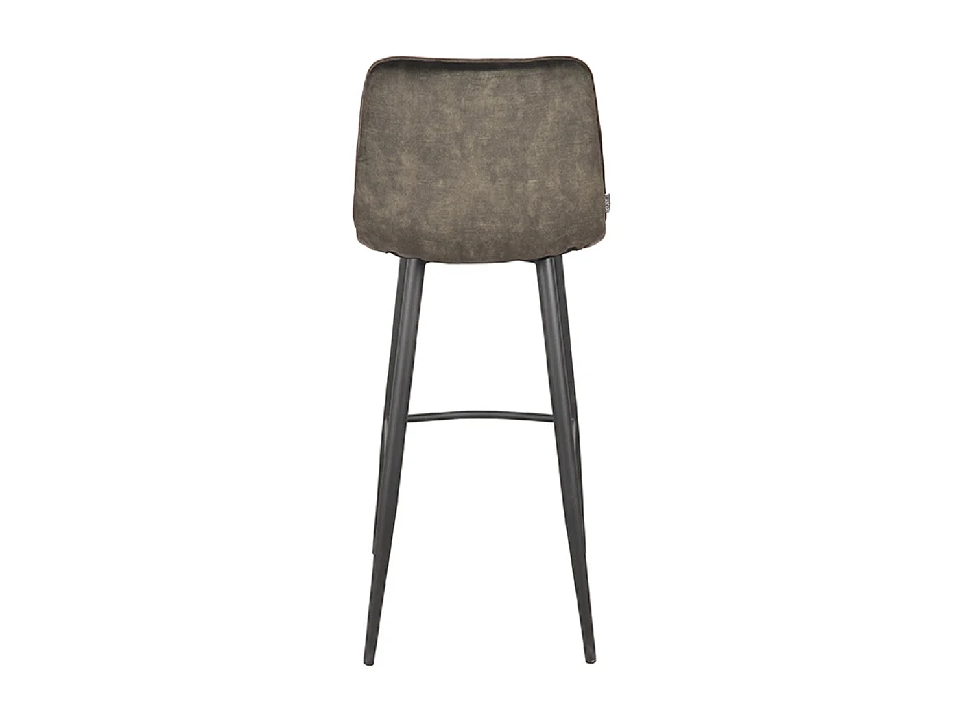 Tabouret de bar Jelt - Hunter - Velours - 48x45x107 cm - lot de 2