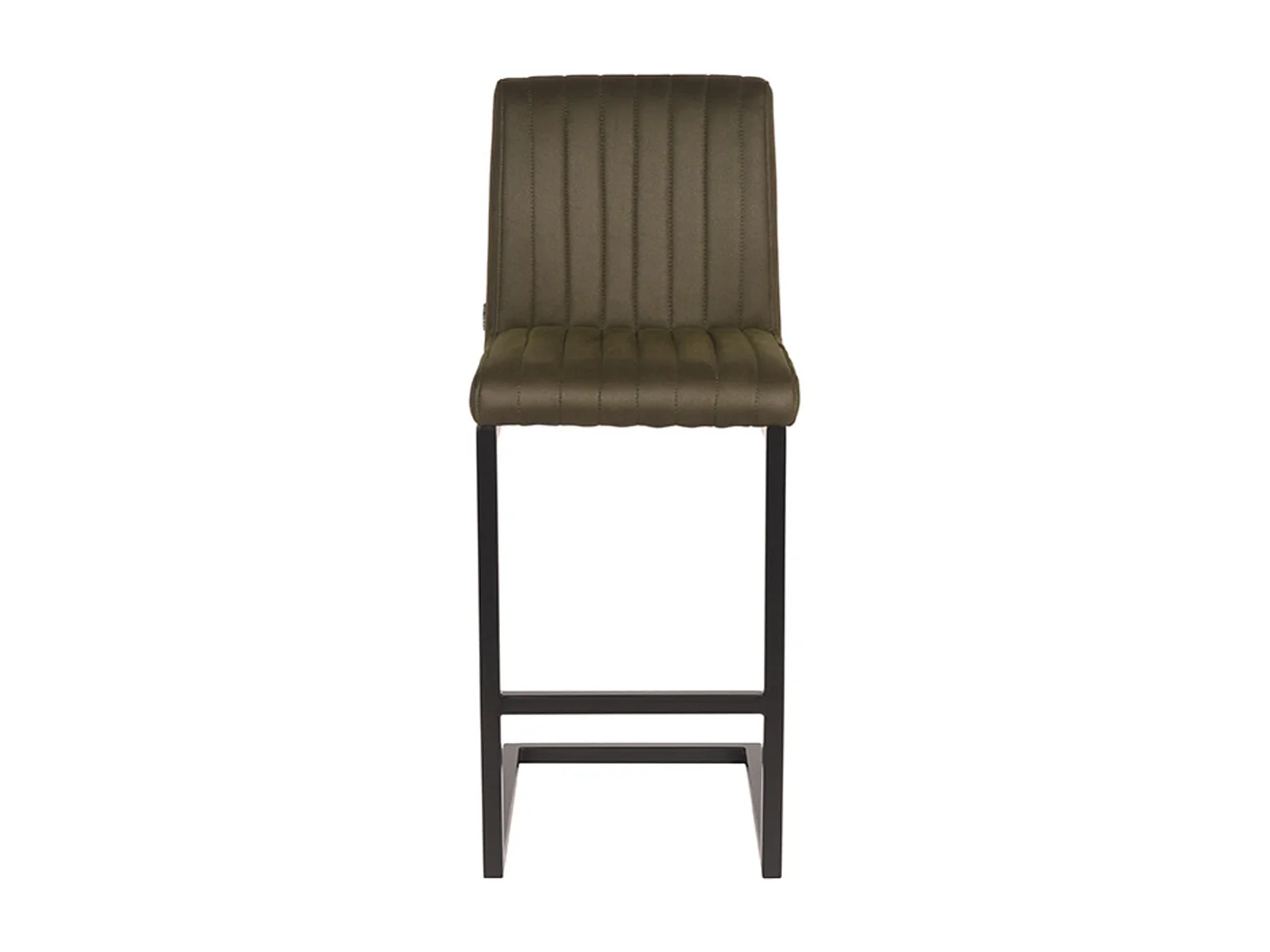 Tabouret de bar Milo - Vert armée - Microfibre - lot de 2