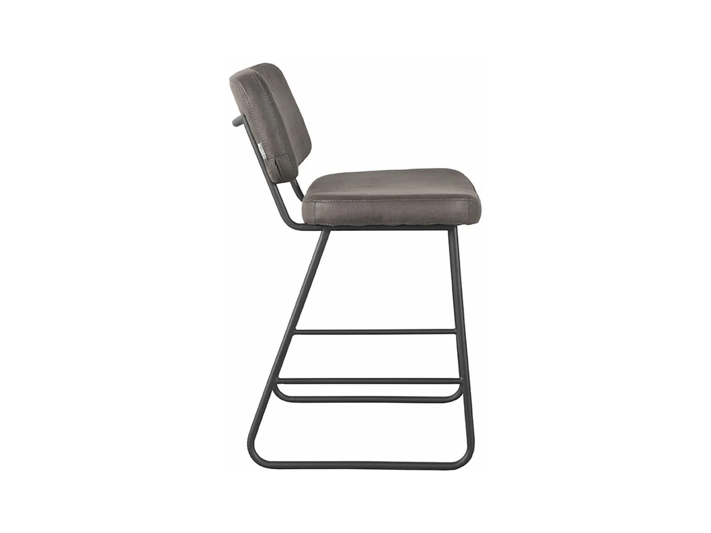 Tabouret de bar Noah - Anthracite - 48x61x94 cm - lot de 2