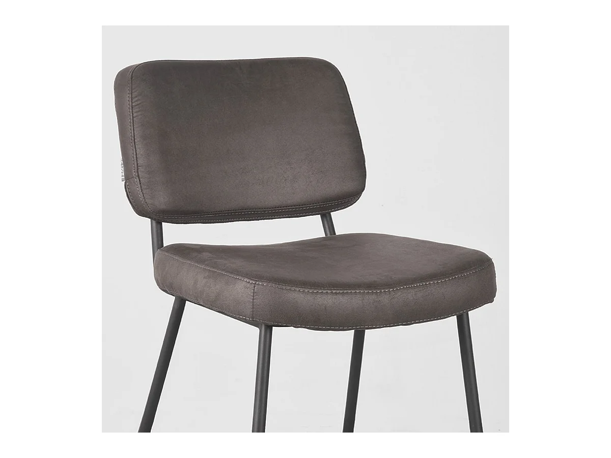 Tabouret de bar Noah - Anthracite - 48x61x94 cm - lot de 2